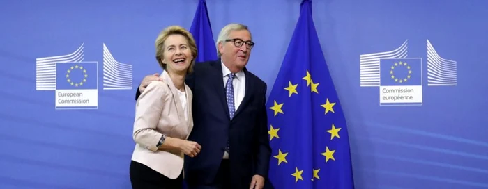 Ursula von der Leyen, primită la Bruxelles de către Jean-Claude Juncker după nominalizarea ei la conducerea şefiei Comisiei Europene FOTO EPA-EFE