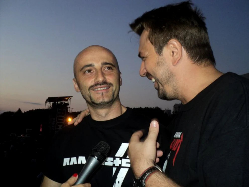 Călin Goia, Cristi Hrubaru şi Horia Brenciu au văzut împreună show-ul trupei germane Rammstein.
