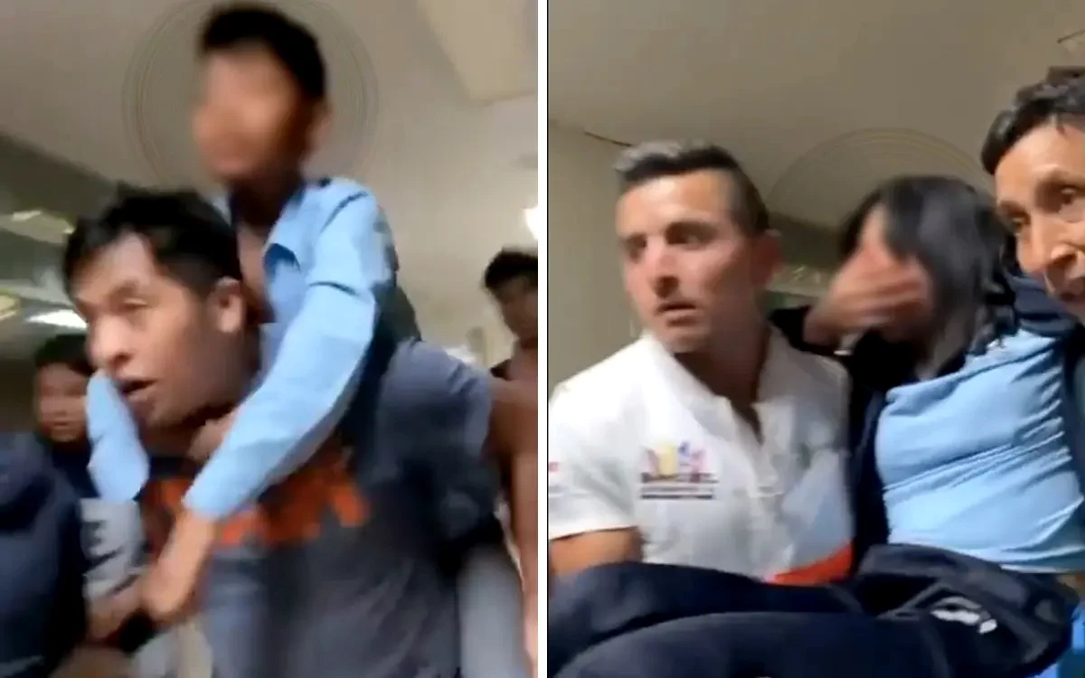 Captură video din clipurile virale pe Twitter dintr-un spital mexican