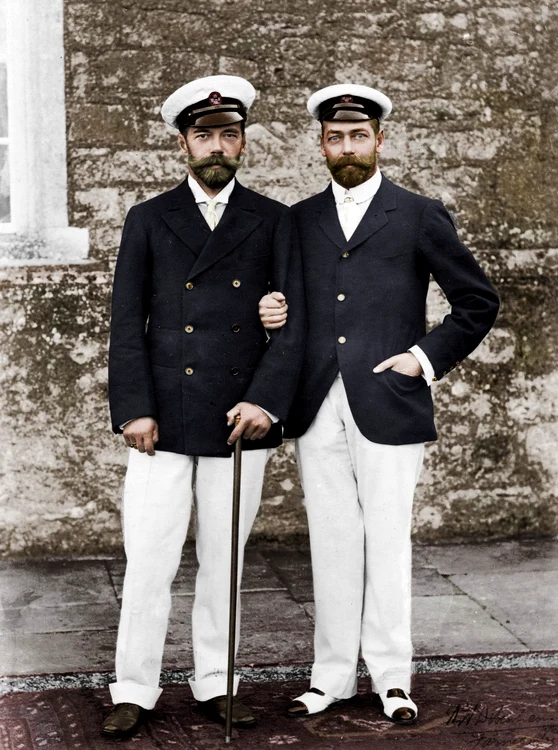 Țarul Nicolae al II lea al Rusiei și Regele George al V lea al Marii Britanii, Profimedia jpg