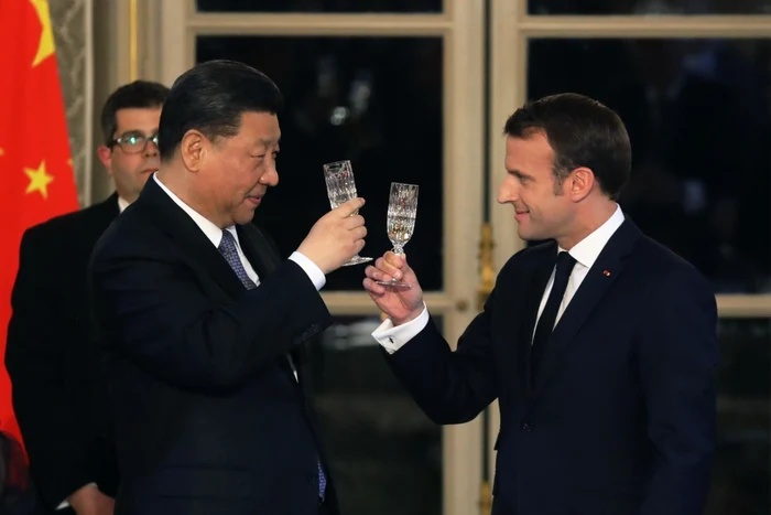 Xi Jinping si Emmanuel Macron FOTO EPA-EFE