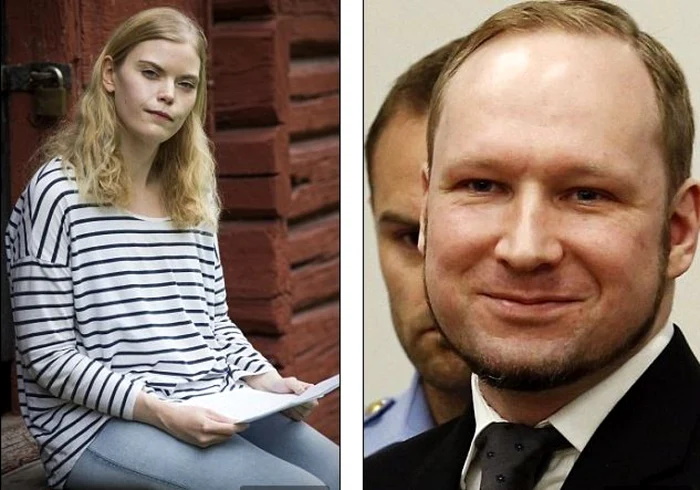 Anders Breivik şi iubita prin corespondenţă Madeleine FOTO Captura Daily Mail