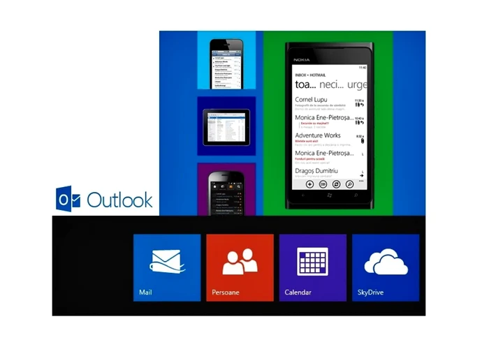 Outlook este disponibil şi pe dispozitive mobile. FOTO Adevărul