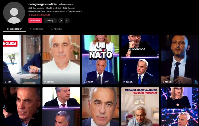 Contullui Călin Georgescu pe Tik Tok