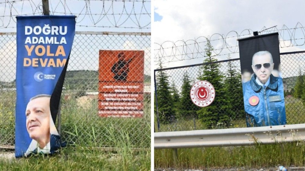 Sondajele de azi din Turcia și afișele electorale cu Erdogan pe gardul unei școli militare: imagini deloc contradictorii