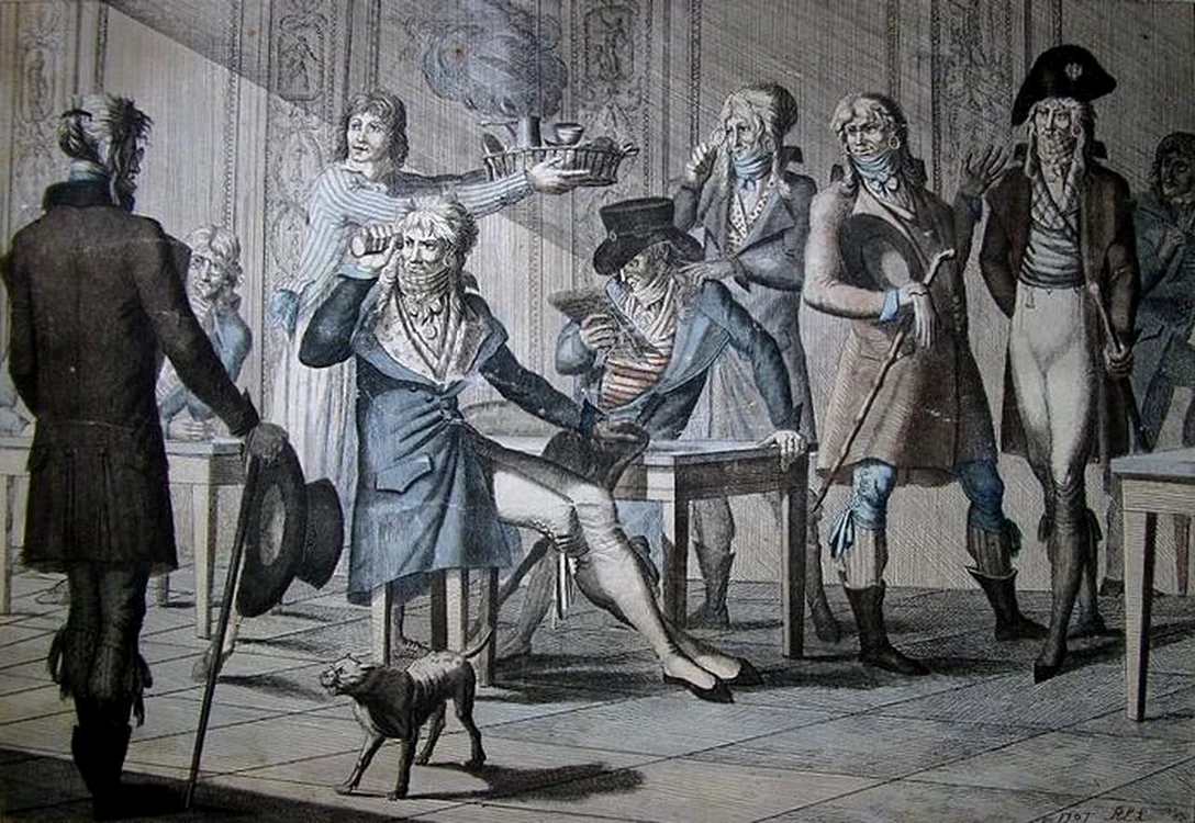 Cafe des Incroyables, în 1797