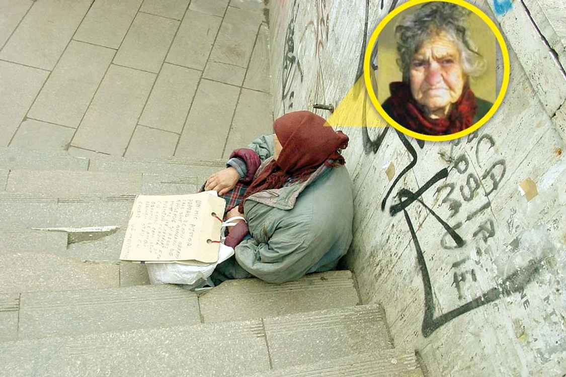 
    Elena Graicu  cerea în fiecare zi  bani şi mâncare  pe străzile din  Târgu Cărbuneşti  