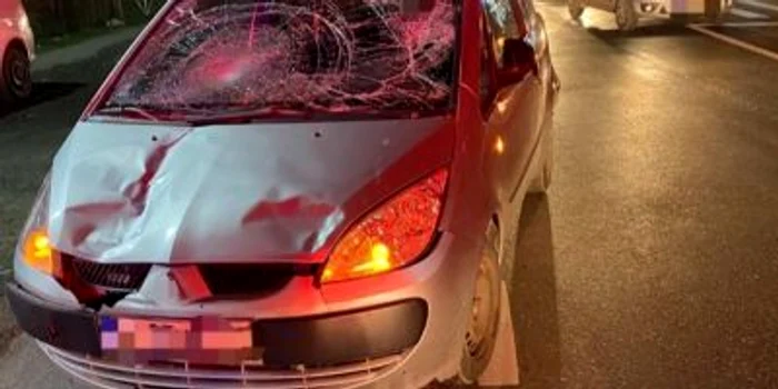 Accidentul a avut loc pe o trecere de pietoni FOTO IPJ Ialomiţa