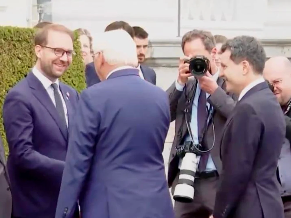 Dominic Fritz, alături de Nicușor Dan în Germania/FOTO: Facebook