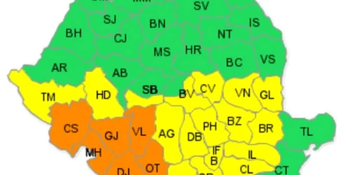 Cele două avertizări meteo intră în vigoare astăzi (12 februarie), de la ora 18, fiind valabile până mâine la ora 12.00
