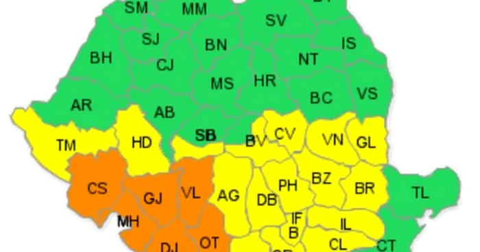 Cele două avertizări meteo intră în vigoare astăzi (12 februarie), de la ora 18, fiind valabile până mâine la ora 12.00