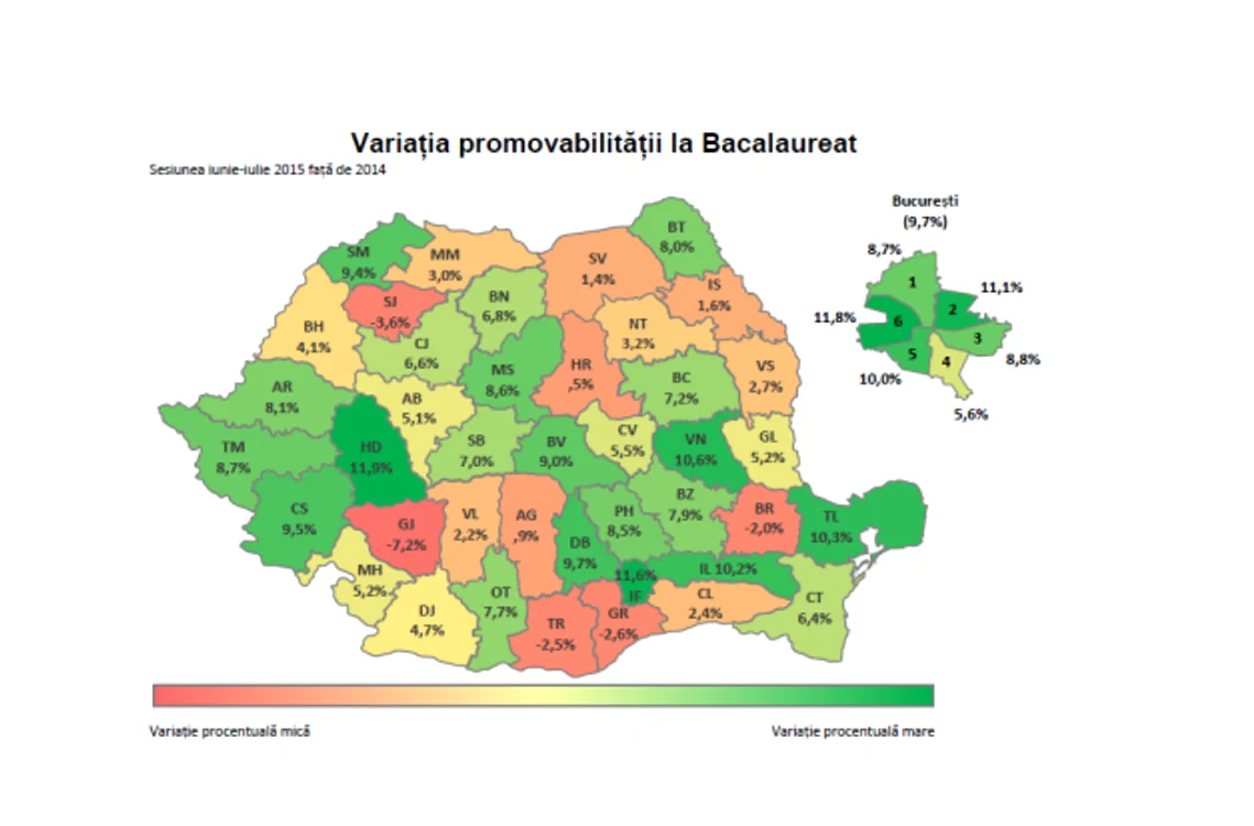 harta rezultate bac 2