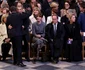 Emmanuel Macron cu Michel Barnier cu soția, Nicolas Sarkozy, Carla Bruni, Francois Hollande, Julie Gayet, Gabrie Attal la Notre-Dame. FOTO: Getty Images