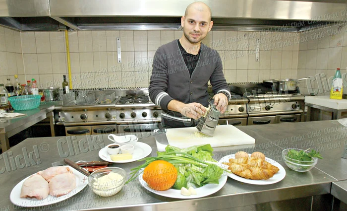 Alin a gătit în  bucătăria  restaurantului  Villa Rodizio  din Bucureşti (Fotografii: Dorin Constanda)