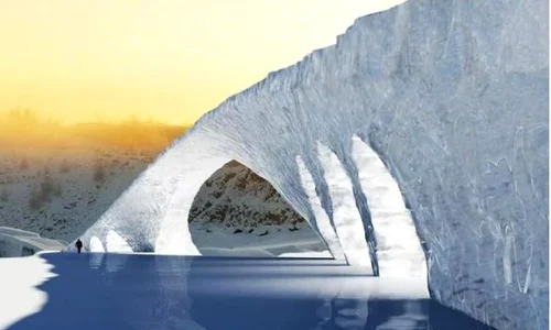 Cel mai lung pod de gheaţă din lume, construit după schiţele lui Da Vinci jpeg