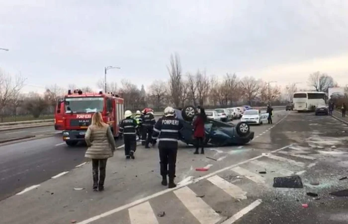 Accident lângă Palatul Parlamentului/Foto: Observator.tv