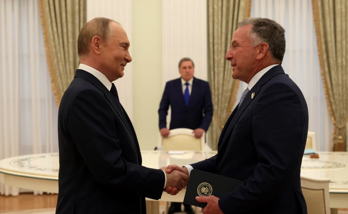 Întâlnirea anterioară dintre Vladimir Putin și Steve Witkoff de la Moscova. FOTO Profimedia