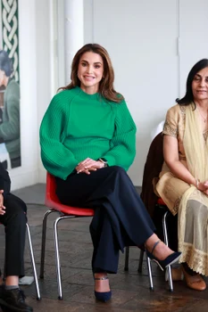 Regina Rania a Iordaniei în Belfast