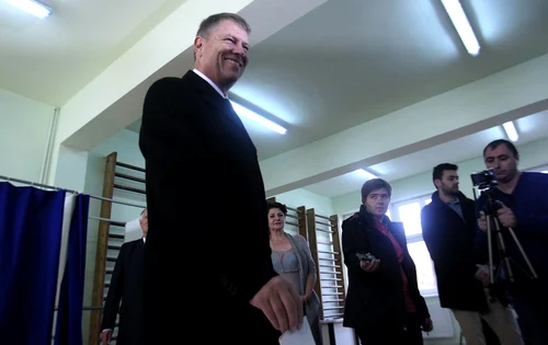 Klaus Iohannis la vot FOTO Mediafax