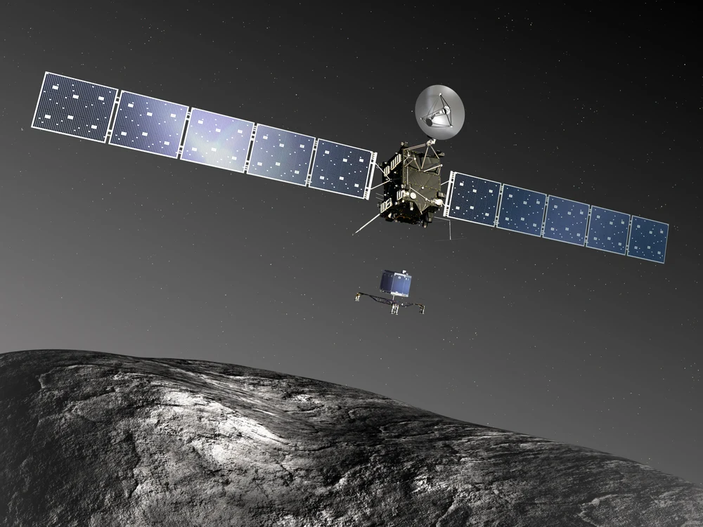 
    Sonda spațială Rosetta a trimis pe o cometă în mișcare un robot  