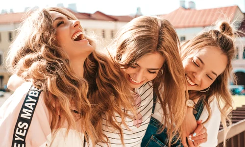 portrait three young beautiful smiling hipster girls trendy summer clothes sexy carefree women posing street positive models having fun jpg