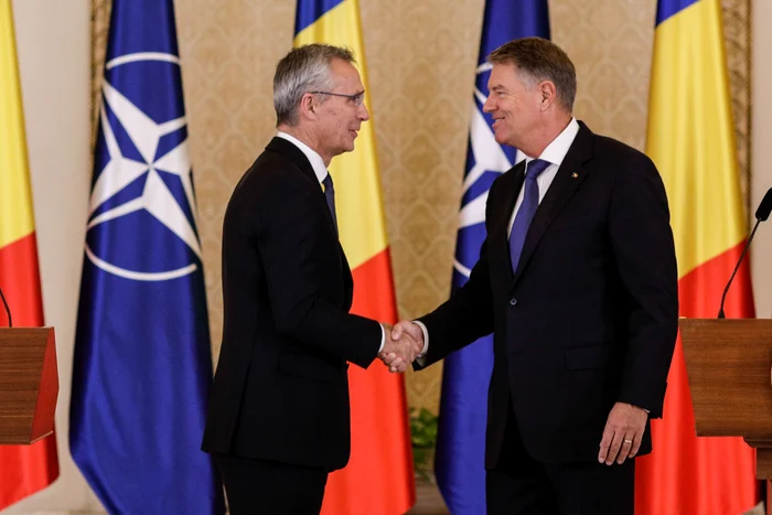 Discuție Iohannis-Stoltenberg. Foto: Arhiva