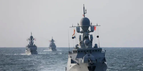Navele rusești din Flotila Caspică  Foto   Ministerul Apărării al Rusiei png
