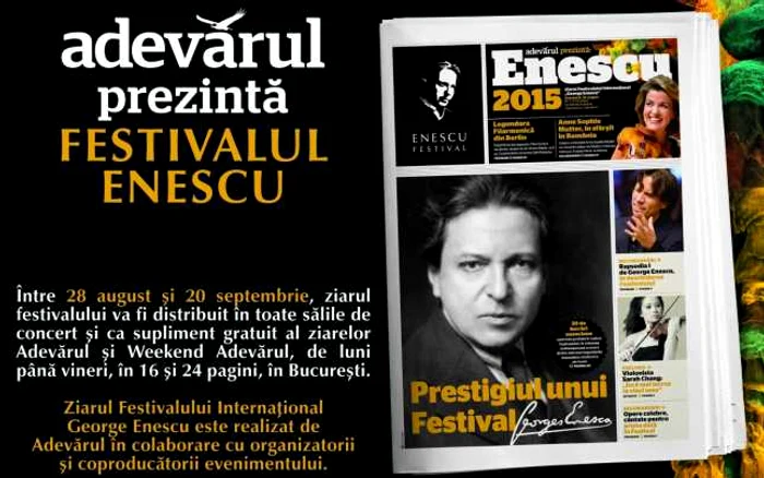 Primul număr din ziarul Festivalului „George Enescu“