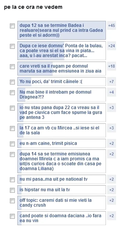 Sondaj, pe pagina evenimentului ”Alături de Victor Ponta”