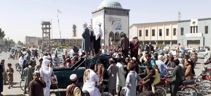 Talibanii în centrul oraşului Kandahar 13 august 2021 FOTO EPA-EFE