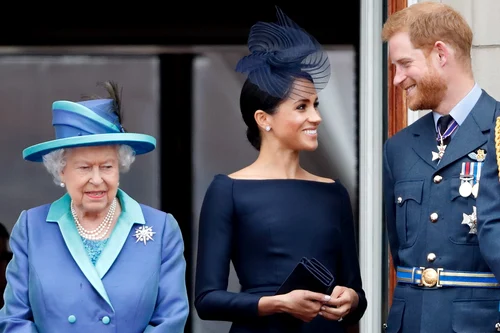 Regina Elisabeta a II a, Prințul Harry, Meghan Markle  sursa   Getty jpg