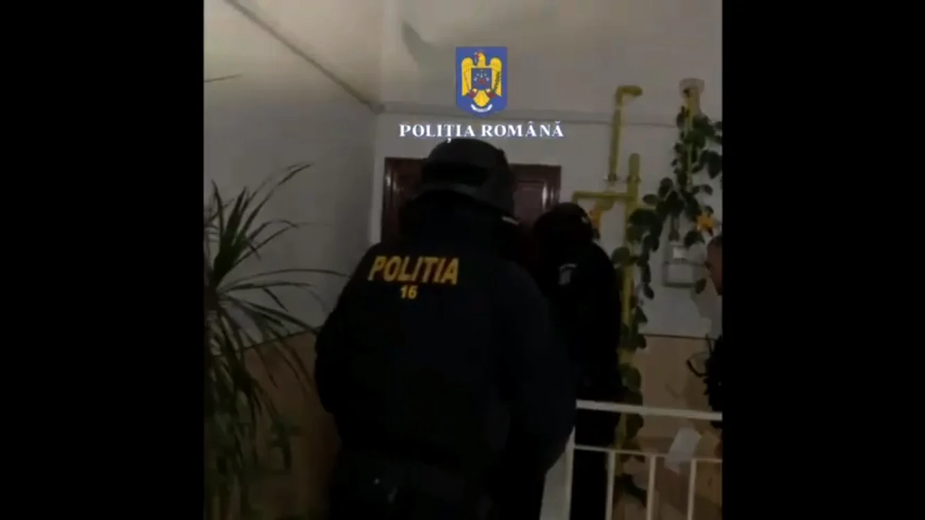 Percheziții domiciliare FOTO Captură video/  Poliția Română