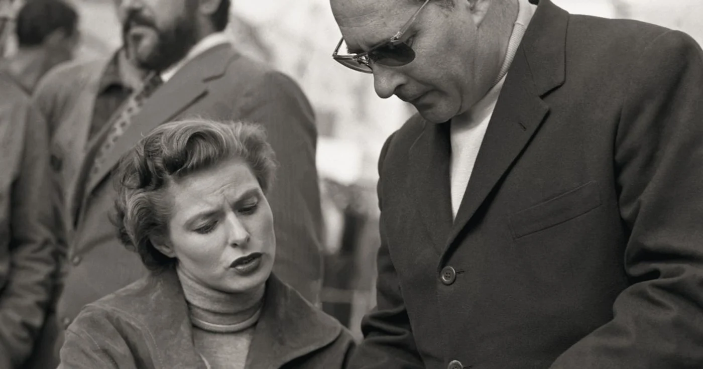Roberto Rossellini şi Ingrid Bergman pe platourile de filmare FOTO http://theredlist.fr