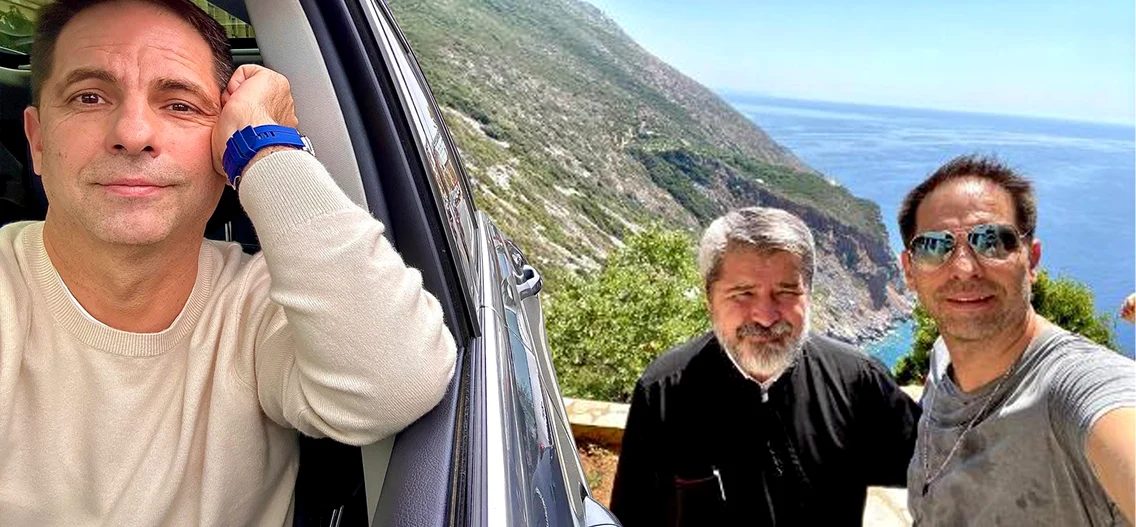 Dan Negru și preotul Vasile Ioana au fost împreună în Grecia 