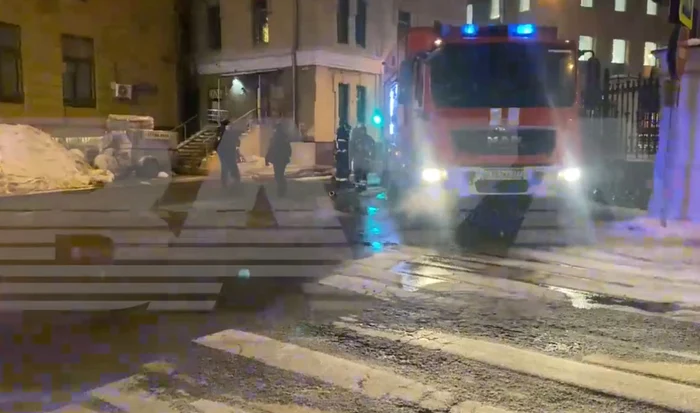 Incendiu la Ministerul din Interne din Rusia FOTO: Twitter
