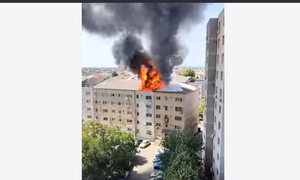 Incendiu bloc slatina captura video png