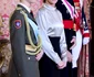 Prințesa Leonor, Regina Letizia și Regele Felipe, primind felicitări la Palatul Regal. FOTO: Getty Images