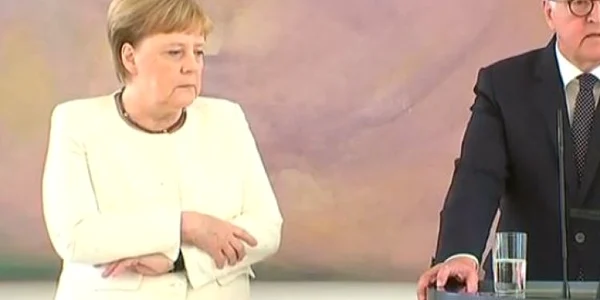 Angela Merkel criza de tremor Captura YouTube