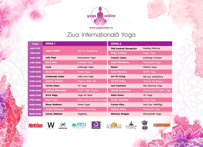 program yoga in parcul izvor