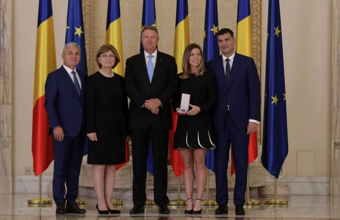 Simona Halep, alături de iubit, dar și de părinți, împreună cu Președintele IohannisFOTO: Inquam Photos