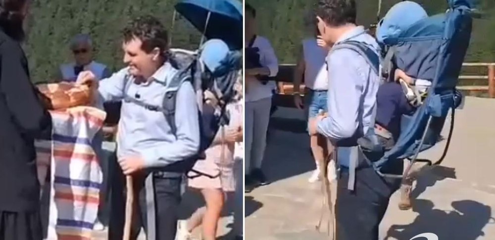 Nicușor Dan face turul mănăstirilor. A mers în pelerinaj la Arsenie Boca. Imagini inedite cu momentul întâmpinării de starețul din Valea Sâmbetei