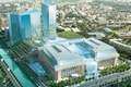 Proiectul Dâmbovița Center prevedea trei clădiri imense de bioruri, un mall, o roată panoramică jpeg