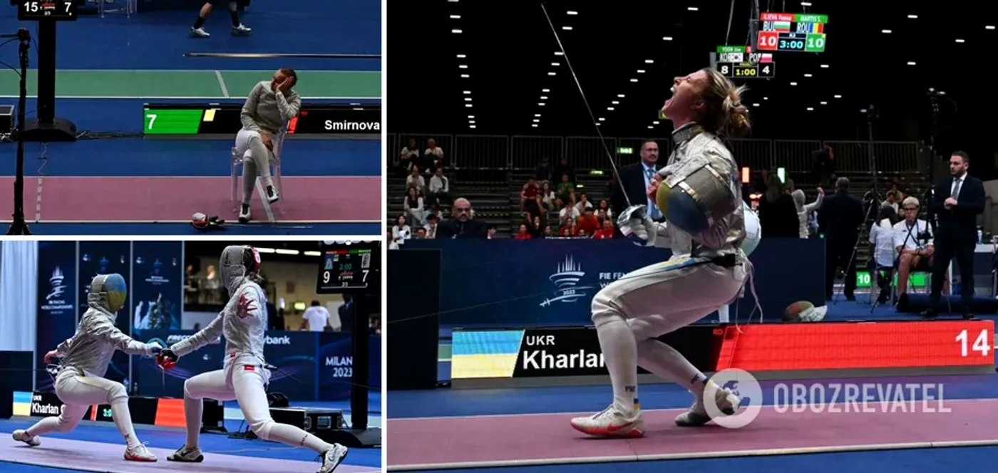 Harlan și Smirnova, protagonistele unui moment încins la Mondiale. Foto: eng.obozrevatel.com 