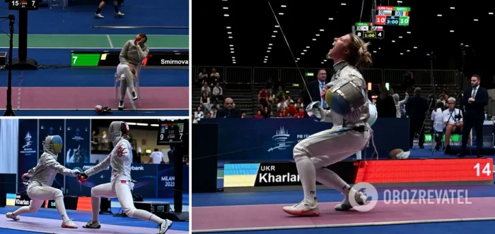 Harlan și Smirnova, protagonistele unui moment încins la Mondiale. Foto: eng.obozrevatel.com