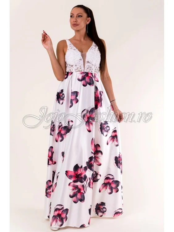 4 rochie stare civila lunga cu flori multicolore si broderie alba alyssa jpg jpeg