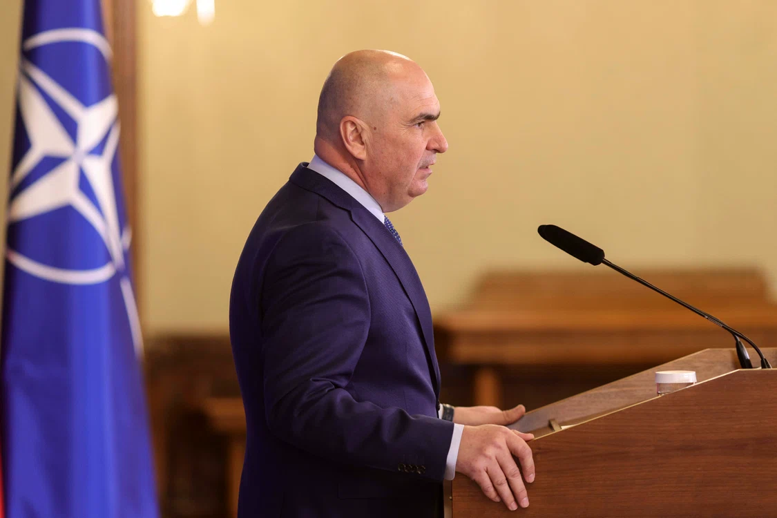 Conferință de presă organizată de președintele interimar Ilie Bolojan la Palatul Cotroceni, în București. FOTO Inquam Photos / Octav Ganea 