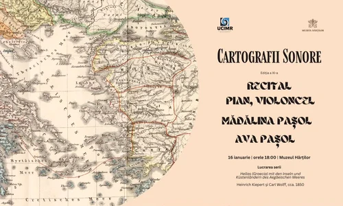 Cartografii Sonore: Mădălina Pașol și Ava Pașol, recital de pian și violoncel la Muzeului Hărților