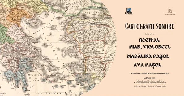 Cartografii Sonore: Mădălina Pașol și Ava Pașol, recital de pian și violoncel la Muzeului Hărților
