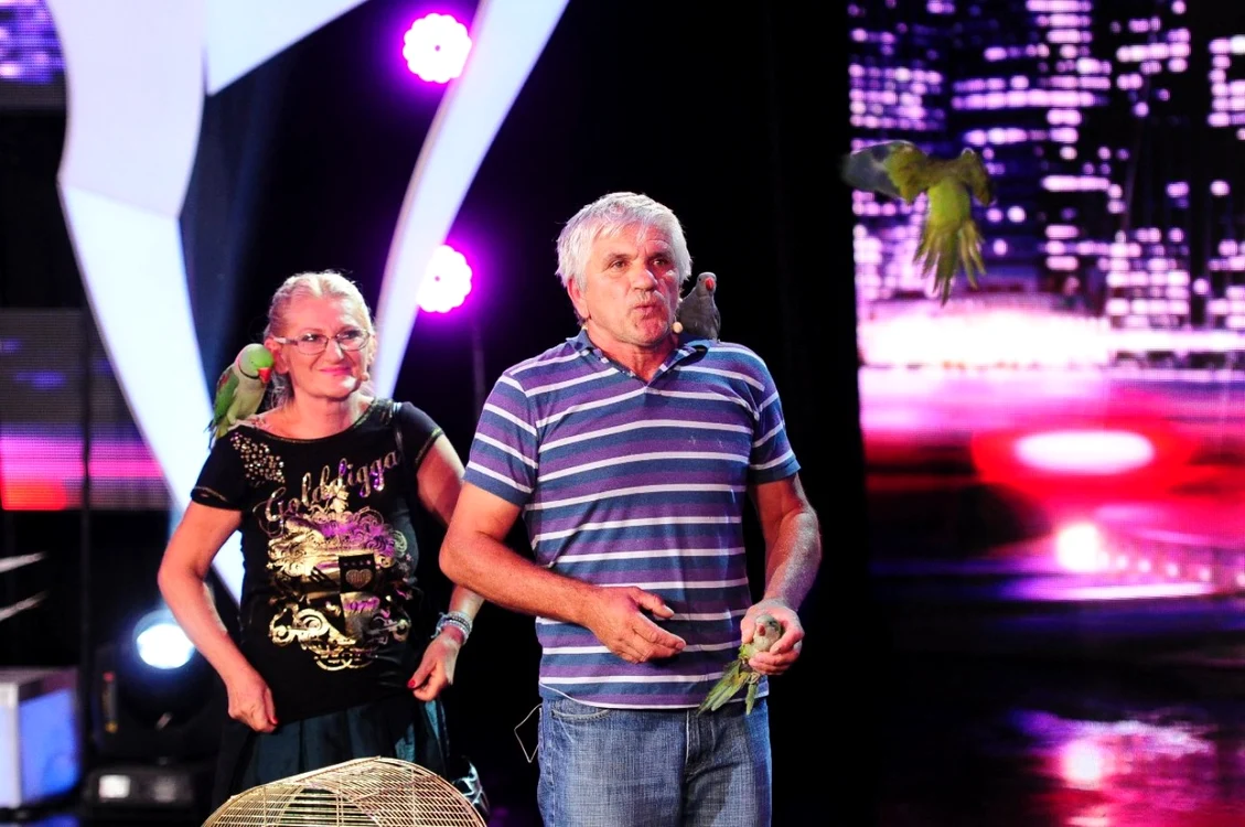 Papagalii au făcut
deliciul spectatorilor la „Ham Talent“ FOTO Antena 1