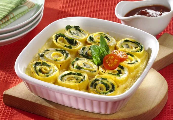 Ruladă pufoasă cu spanac Foto: Click!